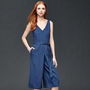 Gap Blue Culotte Jumpsuit